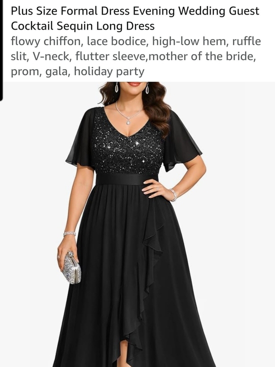 Pinup Couture Dresses & Skirts - Pinup Couture Black Sequin Bodice High-Low Evening Dress